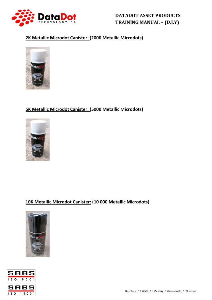 DataDot asset identification product range